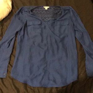 Blue business blouse